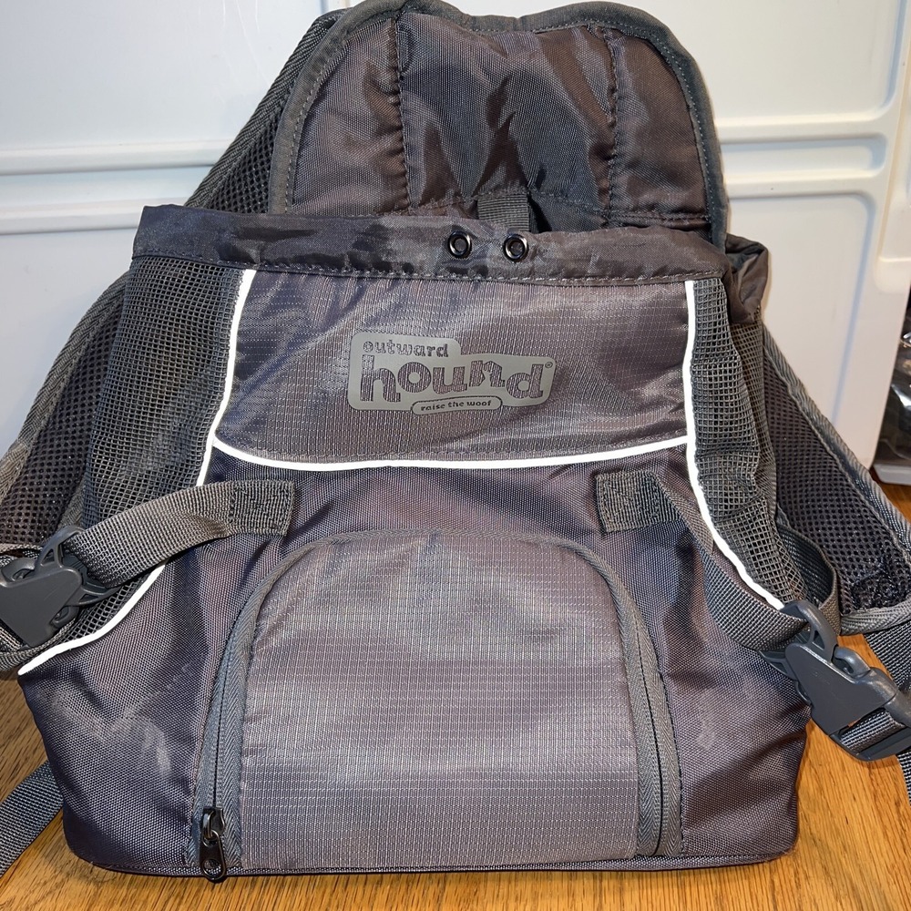Outward Hound PoochPouch Front Dog‎ Carrier Backpack Gray Small Pet Travel Bag